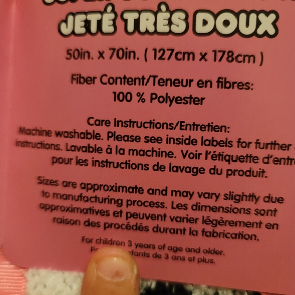 Hello Kitty Spring Reversible Throw Blanket Pink Flowers New Super Soft 50x70 - Picture 5 of 7